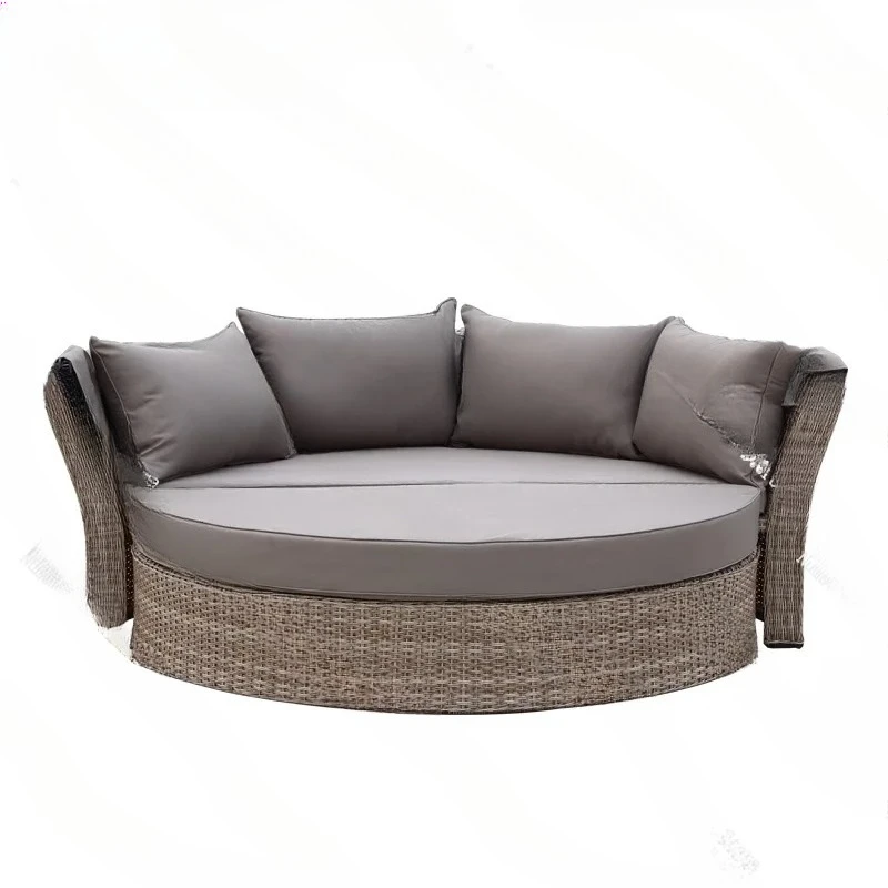 

Outdoor Circular Sofa Round Bed Furniture Garden Sofas Round Beds Outdoor Rattan Comfortable Bed