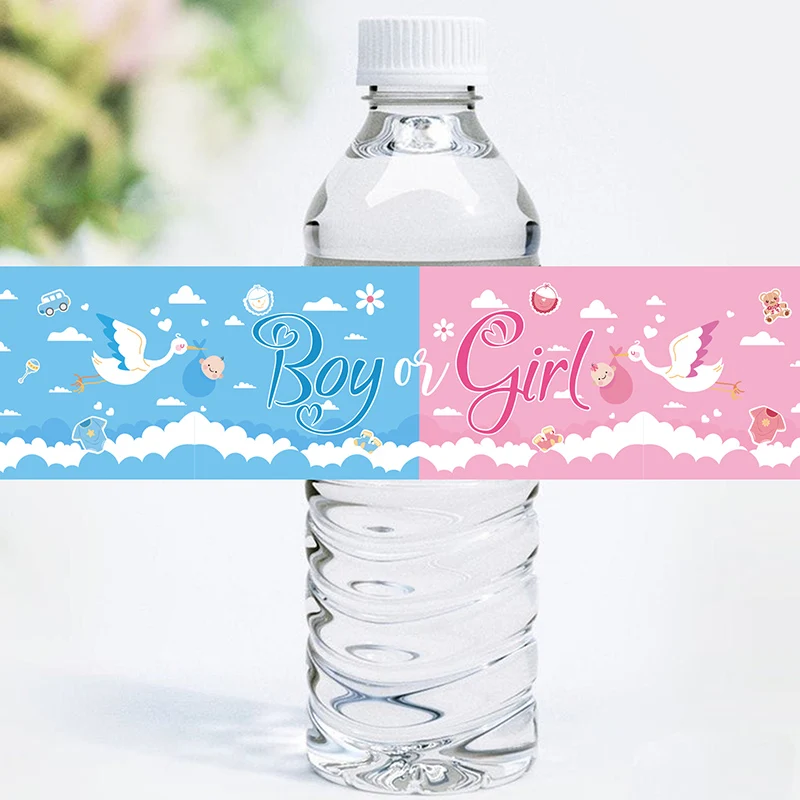 24/48pcs Baby Shower Decoration Water Bottle Label Stickers It Is A Boy/girl Gift Labels Stickers Gender Reveal Decoration