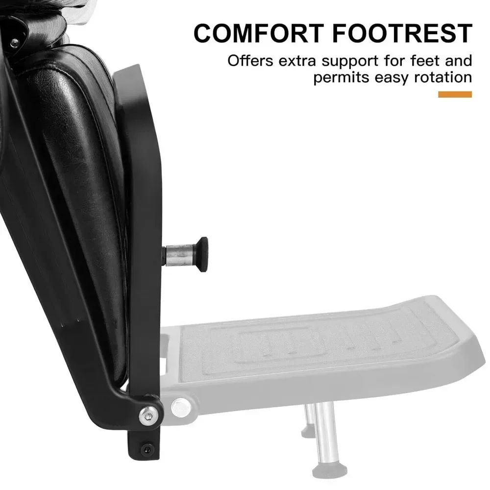 Silla de barbero para salón de belleza, sillón de estilismo para tienda de belleza, reclinable hidráulico multiusos, color negro