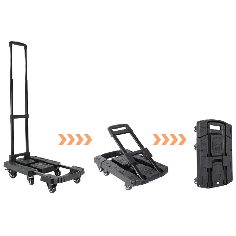 Utility Portable Hand Cart Platform Trolleys Heavy Duty Trolley Cart Folding Platform Truck