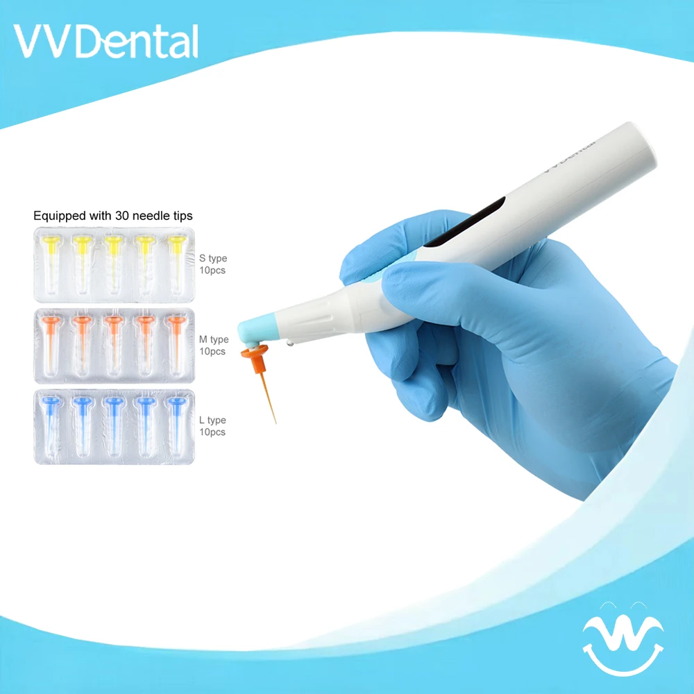 VVDental Dental Endo Sonic Activator With 30pcs Tips for Root Channel Dental Endo Irrigator Teeth Cleaning Equipment