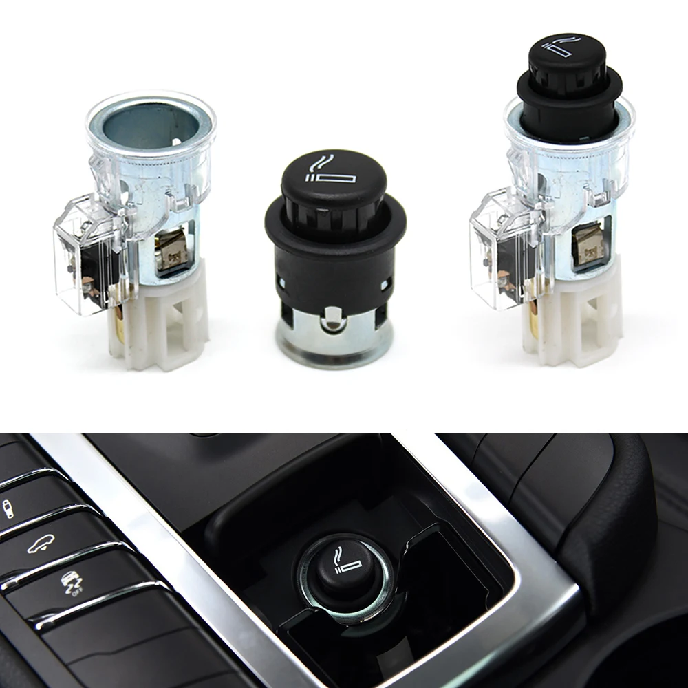 Car Center Console Cigarette Cigar Ligher Socket Plug For Porsche Macan 95B 2014 2015 2016 2017 2018 2019 2020 95B857273