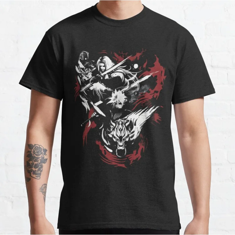 

Retro Final Fantasy 80s vinage video game Gift t shirt for man Large size Tops S-6XL 100% cotton printed Clothes