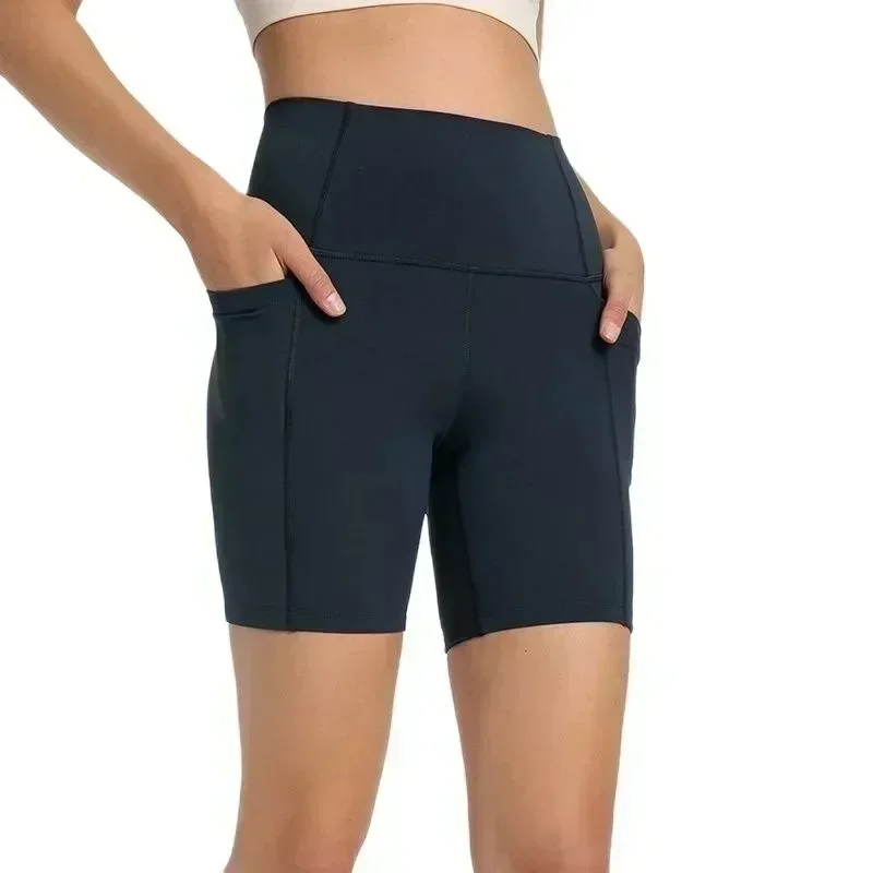 

Lemon Women Sports Yoga Shorts Seamless Running Cycling Shorts Breathable Sports Leggings High Waist Summer Workout Gym Shorts