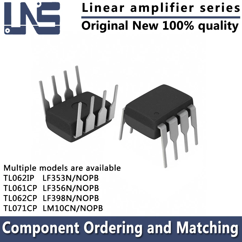 1PCS TL061CP TL062CP TL062IP TL071CP LF353N/NOPB LF356N/NOPB LF398N/NOPB LM10CN/NOPB DIP-8 7.62mm Linear amplifier