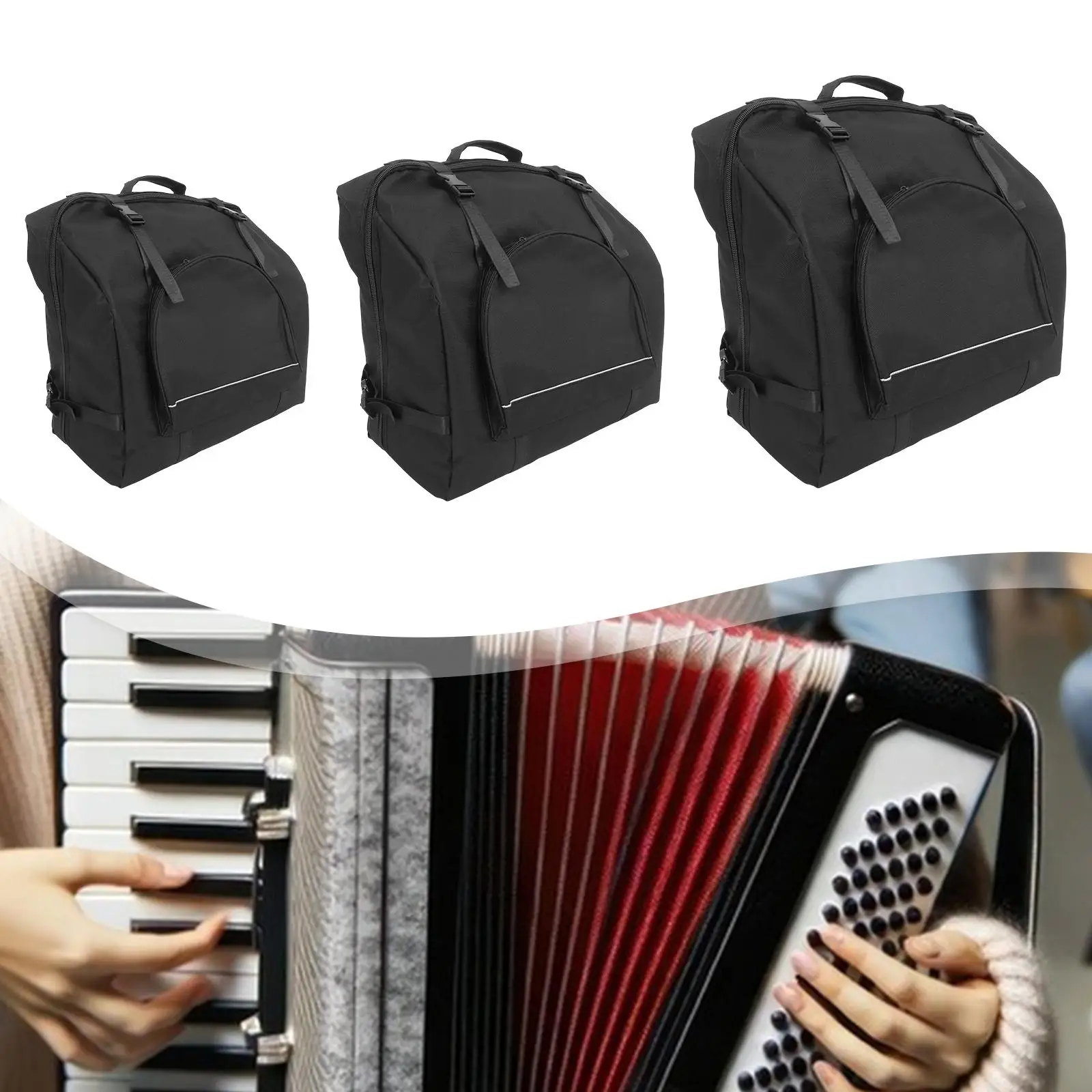 

Accordion Bag,Storage,Accessories,Lightweight Oxford Cloth Black Musical Instrument Backpack Accordion Case Gig Bag for Concerts