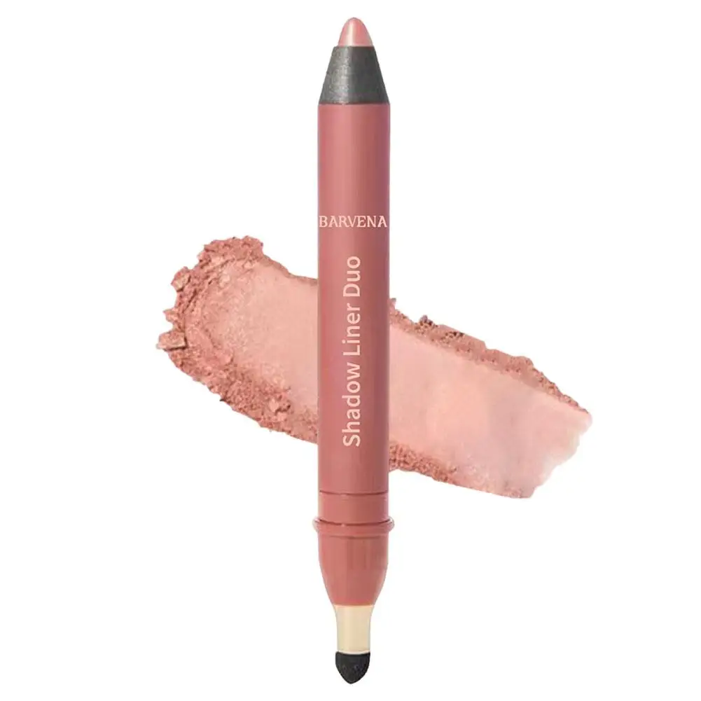 محدد عيون 2 في 1 ثنائي الأطراف مقاوم للماء ومقاوم للتلطخ محمول للمبتدئين لتتقليم كحل البشرة الحساسة