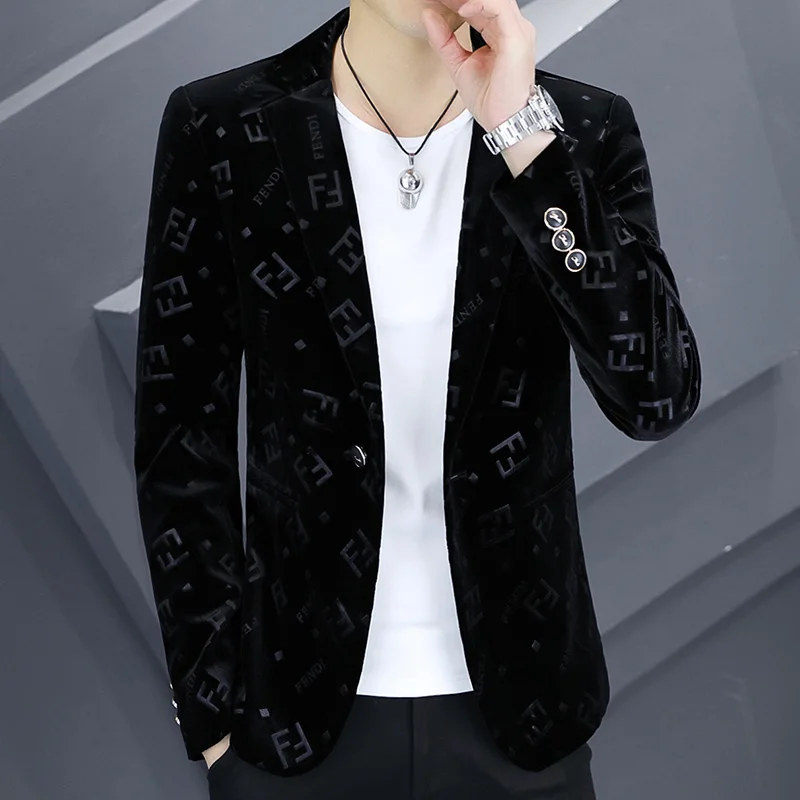 أزياء رجالية جديدة، كاجوال، رجل أعمال، مأدبة خارجية، لجميع الأغراض، تنحيف، مصفف شعر عصري، سترة النسخة الكورية