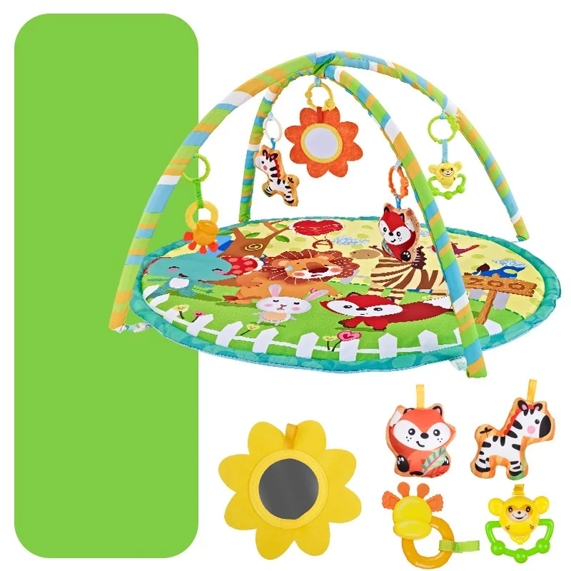 Children Gym Colorful Cartoon Game Mat Baby Fitness Frame Crawling Blanket Educational Mat Enlightenment Interaction Toys Gift