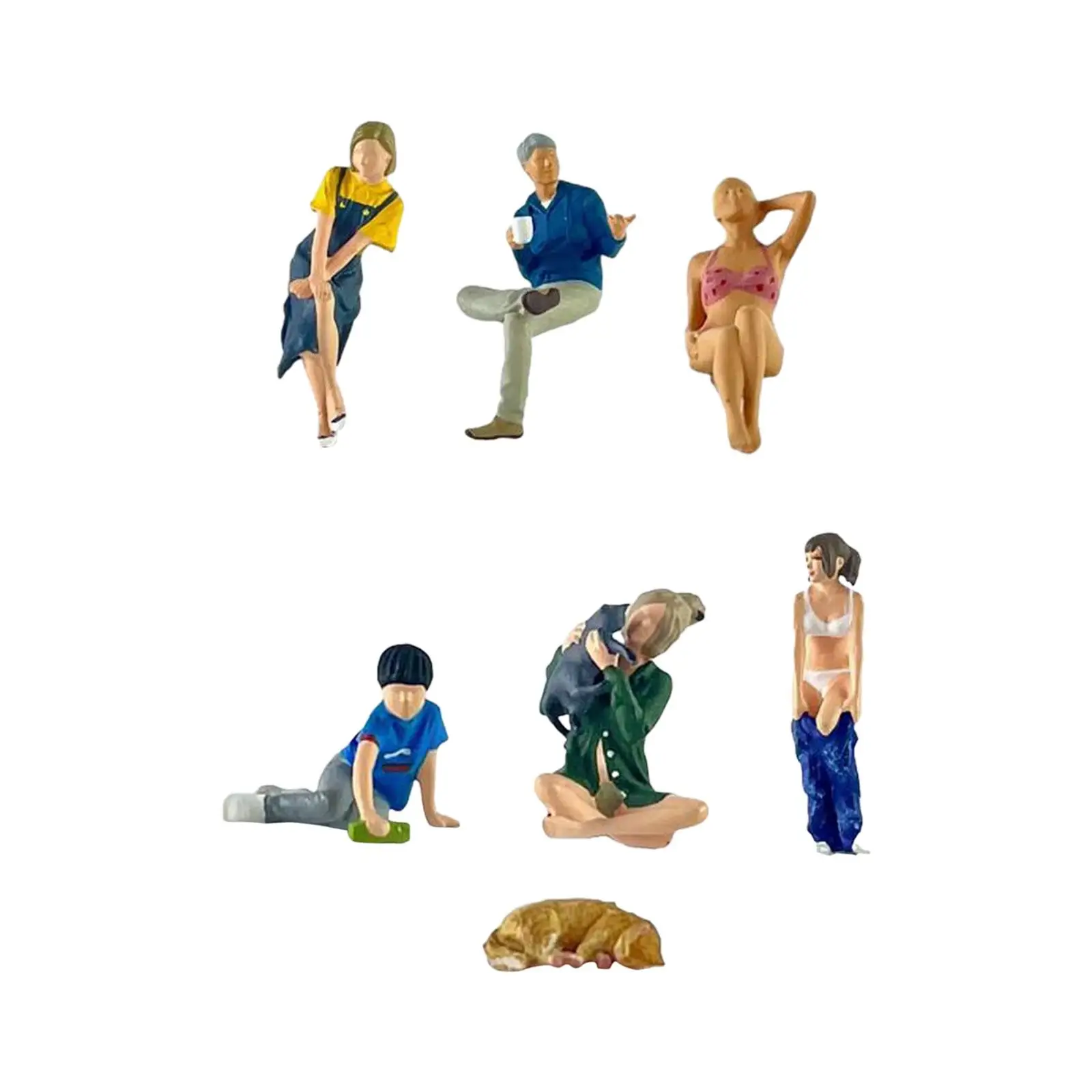 1/64 diorama figura modelo kits de construção realista ornamento de mesa pintado personagem estatuetas para adultos crianças meninos meninas