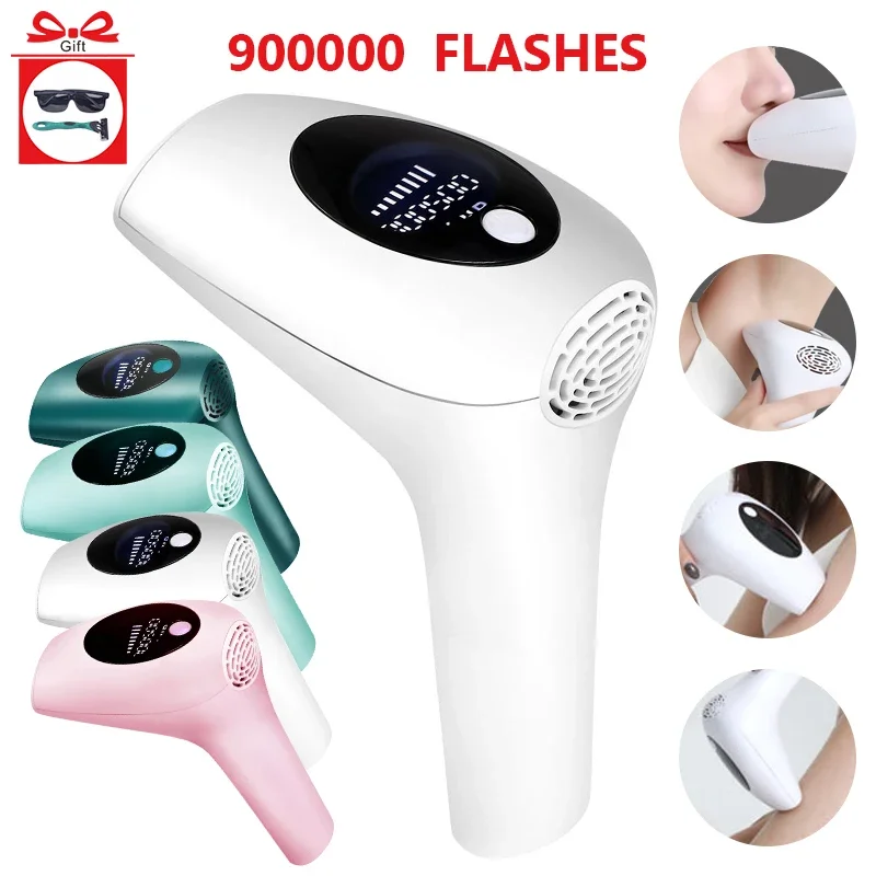 

900000 Flashes Permanent New Laser Epilator IPL Photoepilator Hair Removal Depiladora Painless Electric Shaving Dropship