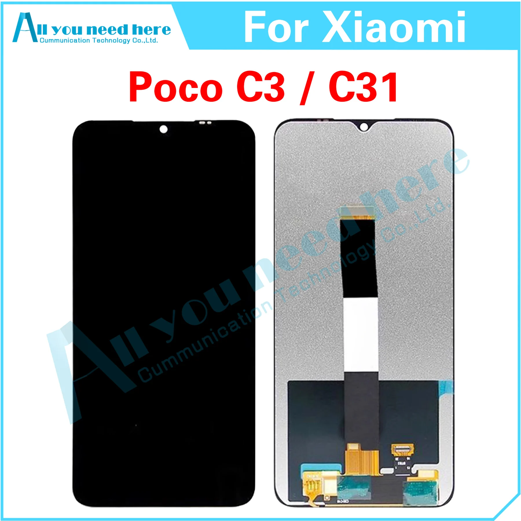 

100% Test For Xiaomi Poco C3 C31 LCD Display Touch Screen Digitizer Assembly Repair Parts Replacement