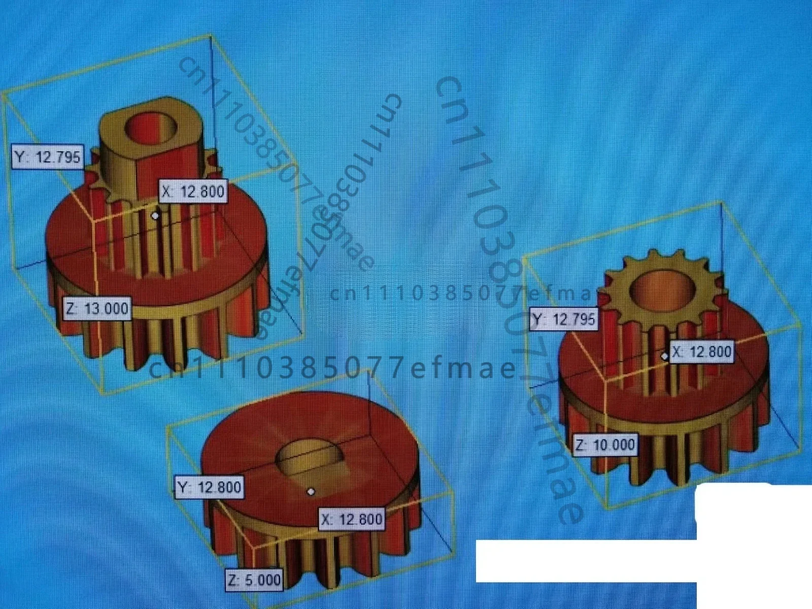 3pcs track gear for Pioneer P840 F100 movement 50+1100 disc CD player