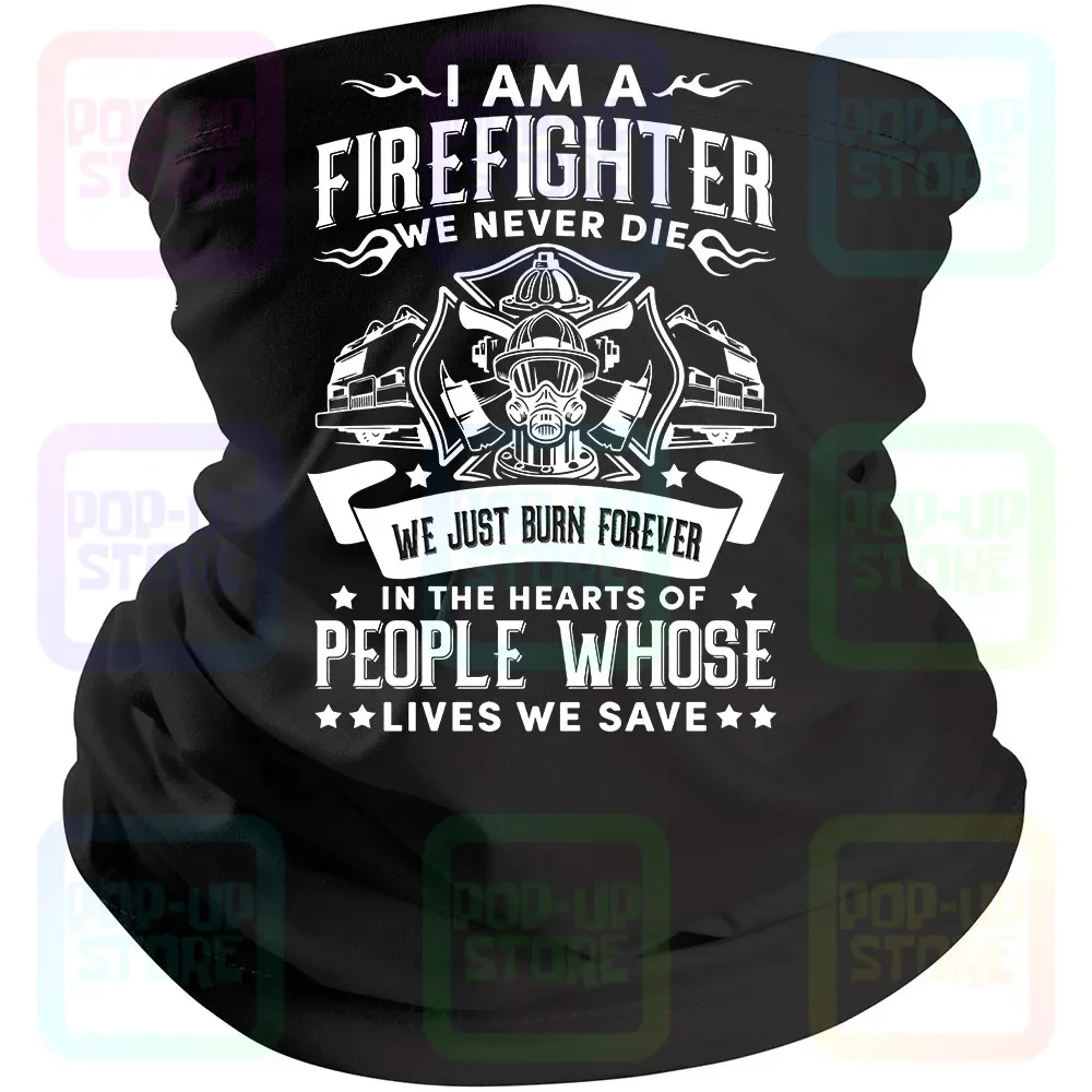 

Firefighter Fireman Premium Black Bandana Mask Scarf Neck Gaiter Mouth Cover