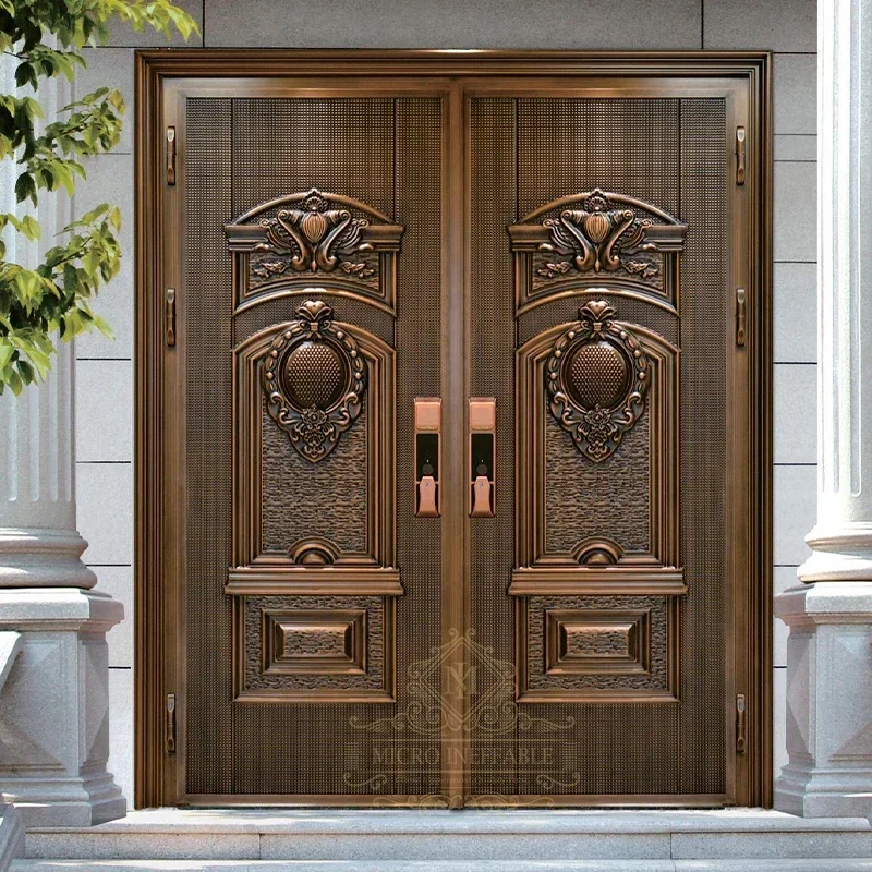 Top Level Modern Anti-Theft Luxury Design Security Steel Door Exterior Villa Main Gate Front Security Steel Door