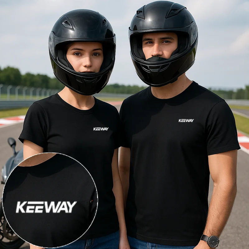 

Keeway Logo Motorcycles T Shirts Fashion Men Summer Short Sleeve Cotton Bultaco Man Tshirt For Keeway Hurricane 50 Vieste 300