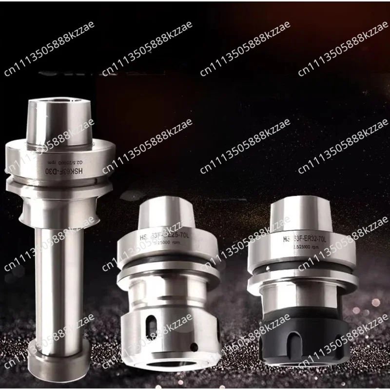 HSK63F High-Speed Woodworking Tool Holder | D30mm ER Collet Chuck for CNC Router | DIN69893 Precision Collet Holder