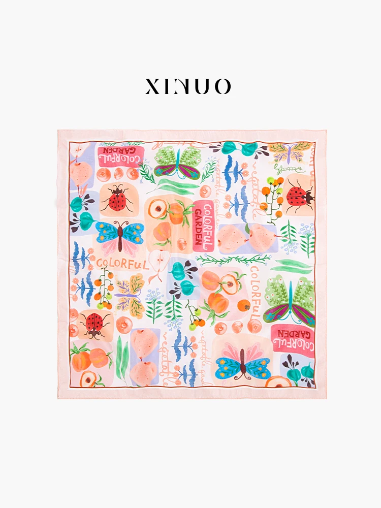 Echarpe-en-soie-veritable-confortable-xinuosichou-style-coreen-imprime-floral-carree-pour-jeunes-femmes-usage-quotidien-decontracte