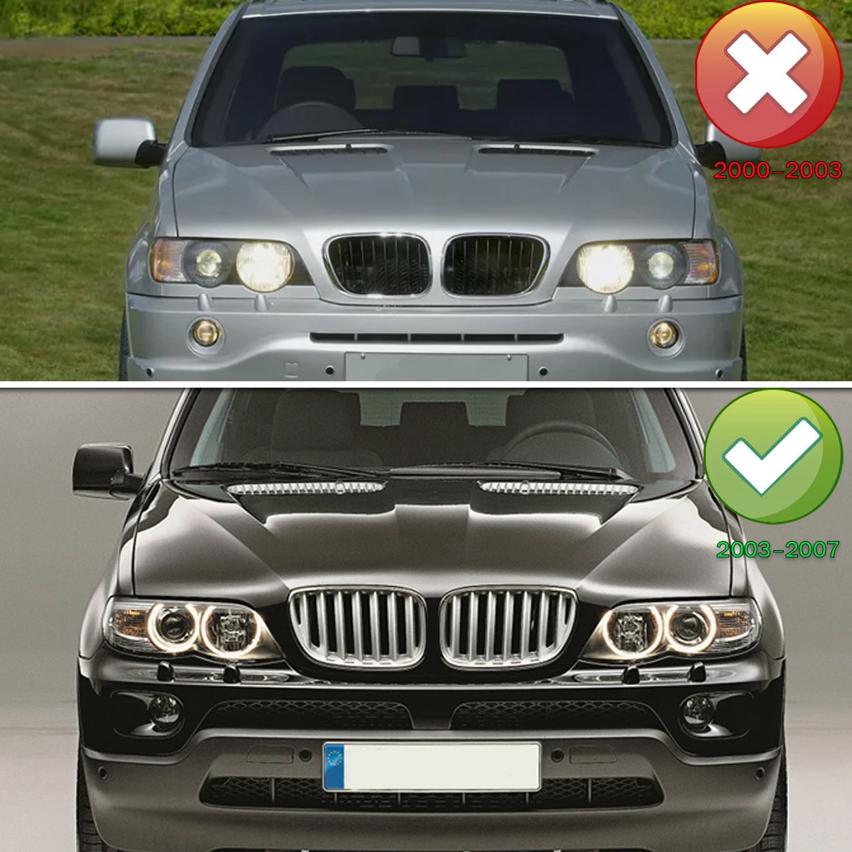 

Корпус фары для BMW X5 E53 2004-2006, левая и правая, прозрачная защитная крышка-рассеиватель для автомобильных фар