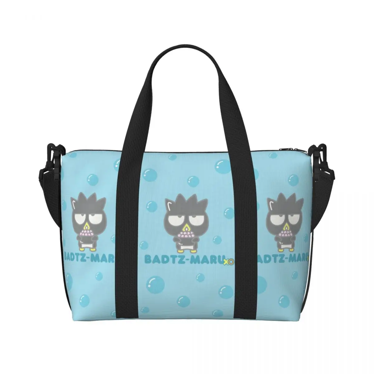 

Custom BADBADTZ-MARU Grocery Shopping Tote Bag Women Large Capacity Penguin Anime Beach Gym Travel Bags