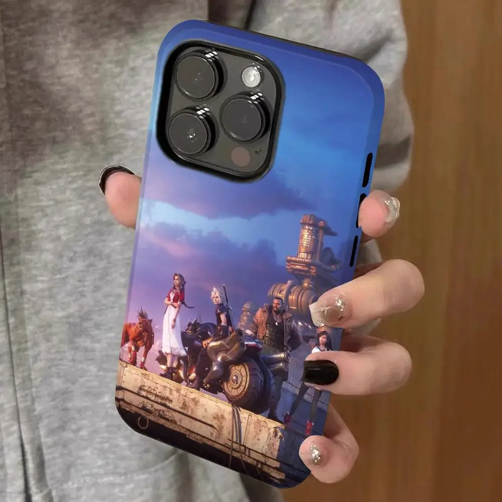 

Game final fantasy Phone Case Double-layered 2-in-1 Film Case For IPhone 16 15 Promax 14 13 Pro 12 11 plus Samsung S Covers