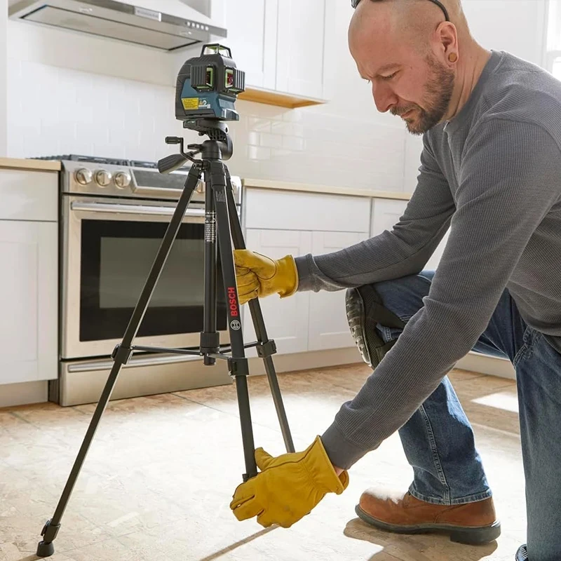 Profesjonalny poziom laserowy 2D 4Lines ,BOSCH GCL 2-15G, zielony instrument znakowania linii poprzecznej ,samopoziomujący poziom laserowy