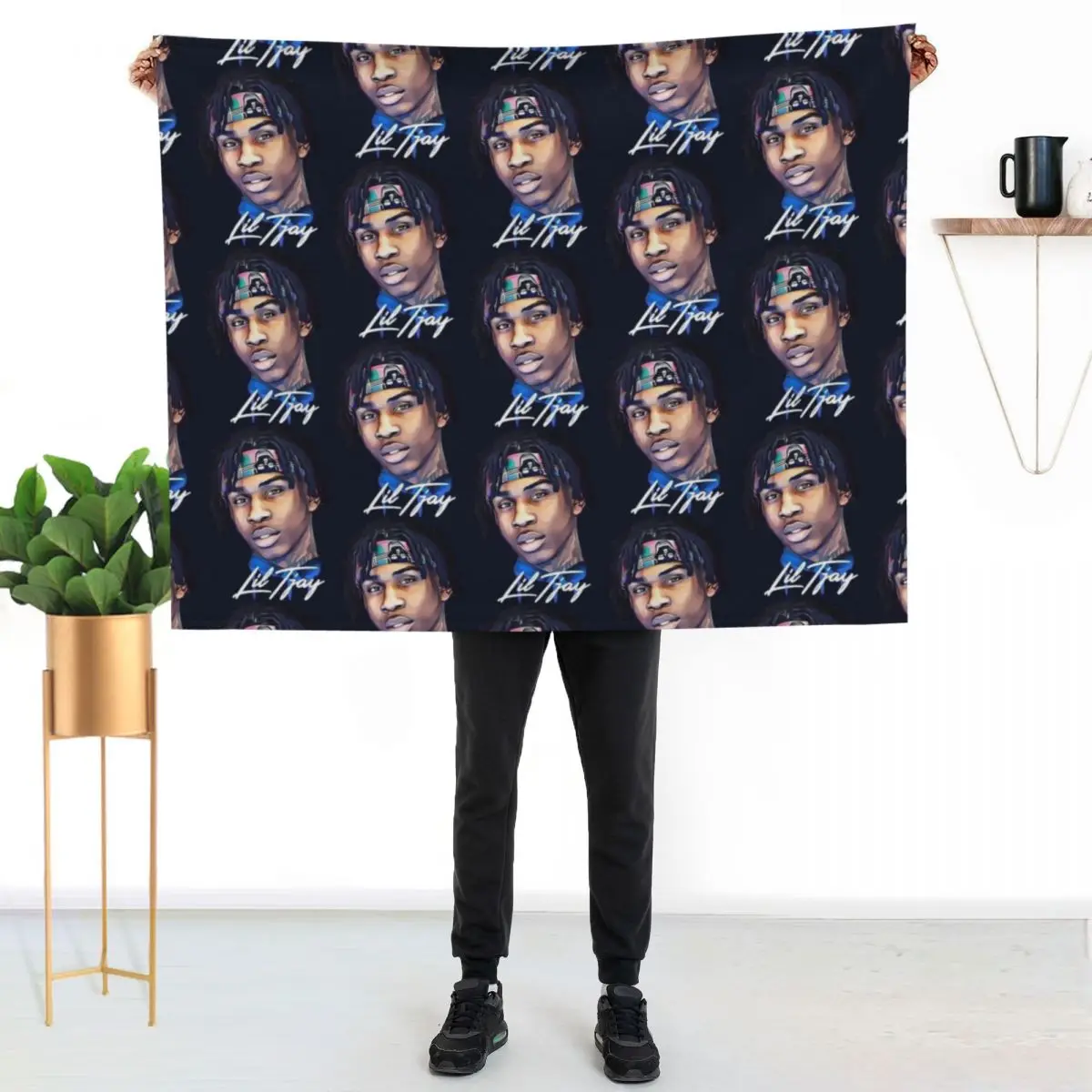 Animal Rapper Lil Tjay Hiphop Gift For Christmas Throw Blanket Travel Soft Beds cosplay anime Luxury Throw Loose Blankets