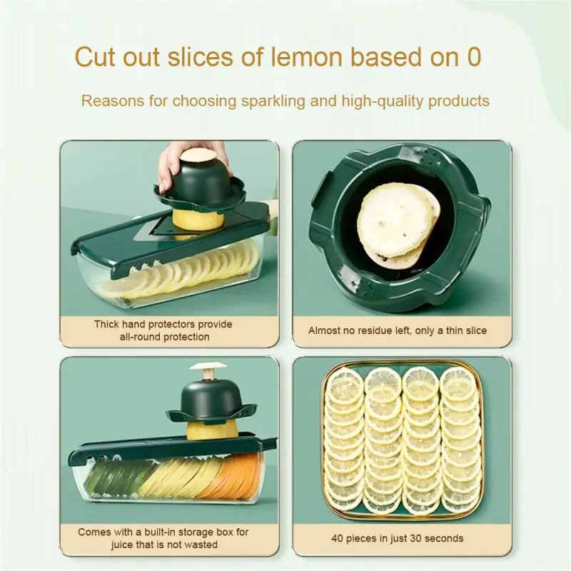 1/2PCS Household Products Lemon Slicer Manual Ease Of Use Potato Chip Maker Innovative Stainless Steel Vegetable Slicer