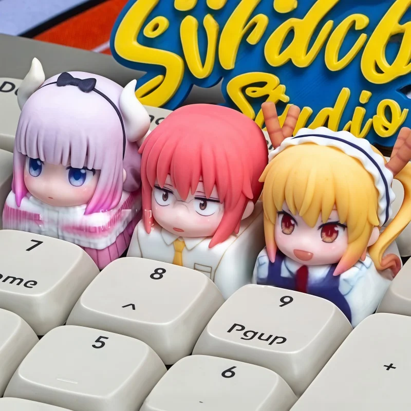 

В наличии: Коллекционная механическая клавиатура Miss Kobayashi's Dragon Maid с переключателями MX и аниме-кейкапами из смолы (Кобаяши, Тоору, Канна)