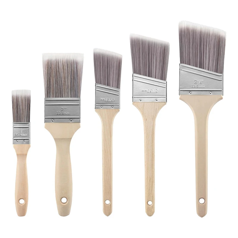 

Paint Brush Set - For All Latex & Paints & Stains, Painting Walls, Cabinets, Fences, Waxed Furniture