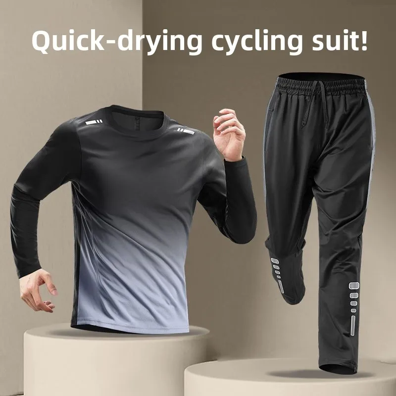 مجموعة ركوب الدراجات الخريفية للرجال: خارجية، فضفاضة - مناسبة، سريعة الجفاف لركوب الدراجات على الجبال والطرق، اللياقة البدنية #6