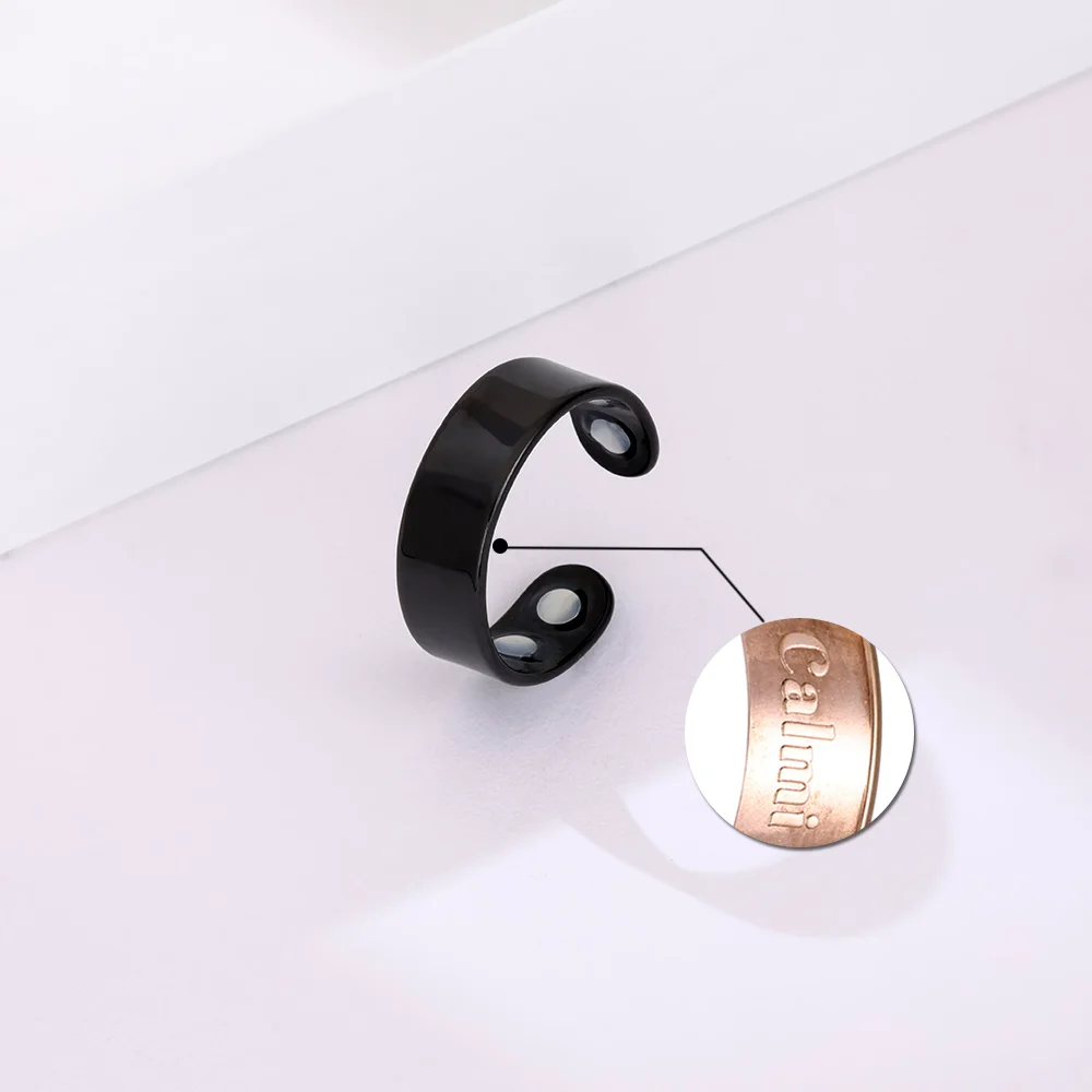 Huayue Cross-border New Stainless Steel Magnetic Ring, Magnetic Open Anti-snoring Ring, Double Magnetic Health Fashion Jewelry