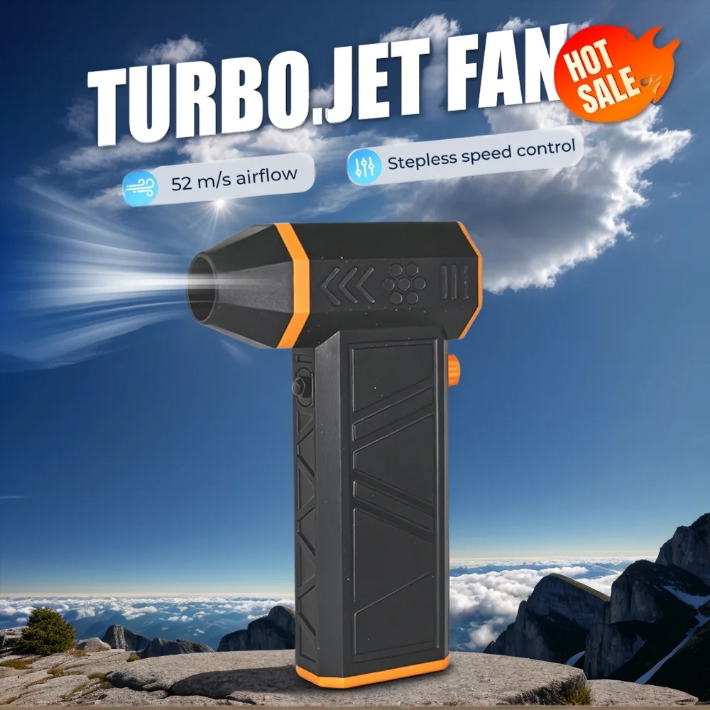 

990000RPM Mini Air Blower 420G Thrust 10000mAh Turbo Violent Blower Jet Fan for Keyboard Cleaning Car Vacuum Cleane