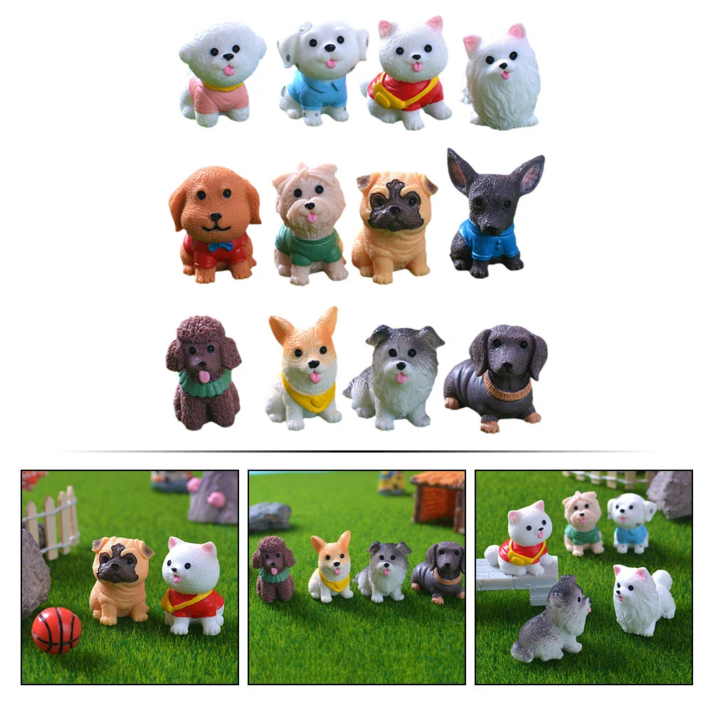 Micro Landscape Puppy Dog Statue Decor Table Ornaments Figurki Animal Tiny Home Mini Miniature