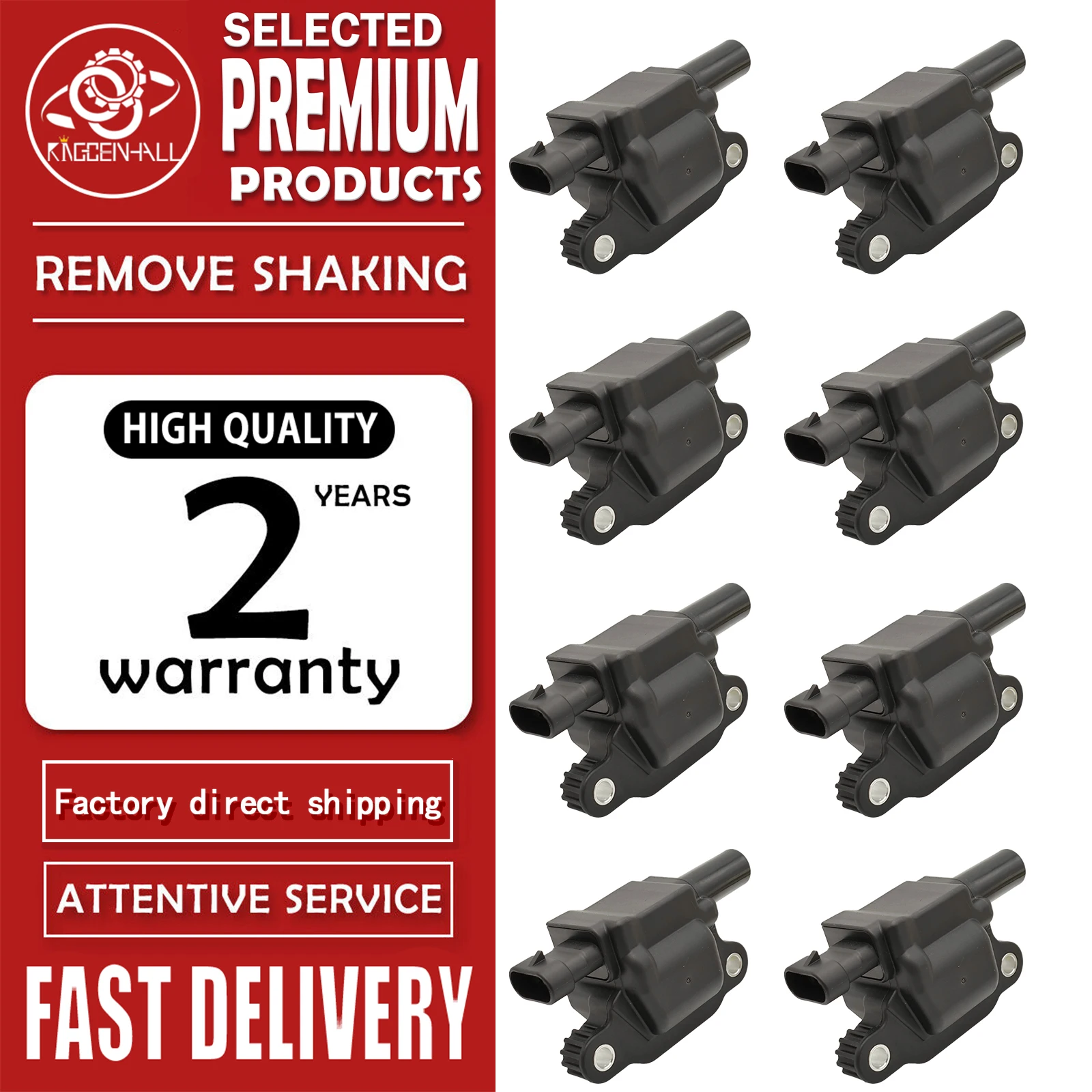 

8X Engine Ignition Coil 12611424 Compatible With Chevrolet Traverse Equinox GMC Terrain Buick Cadillac 3.6L Replace Auto Part