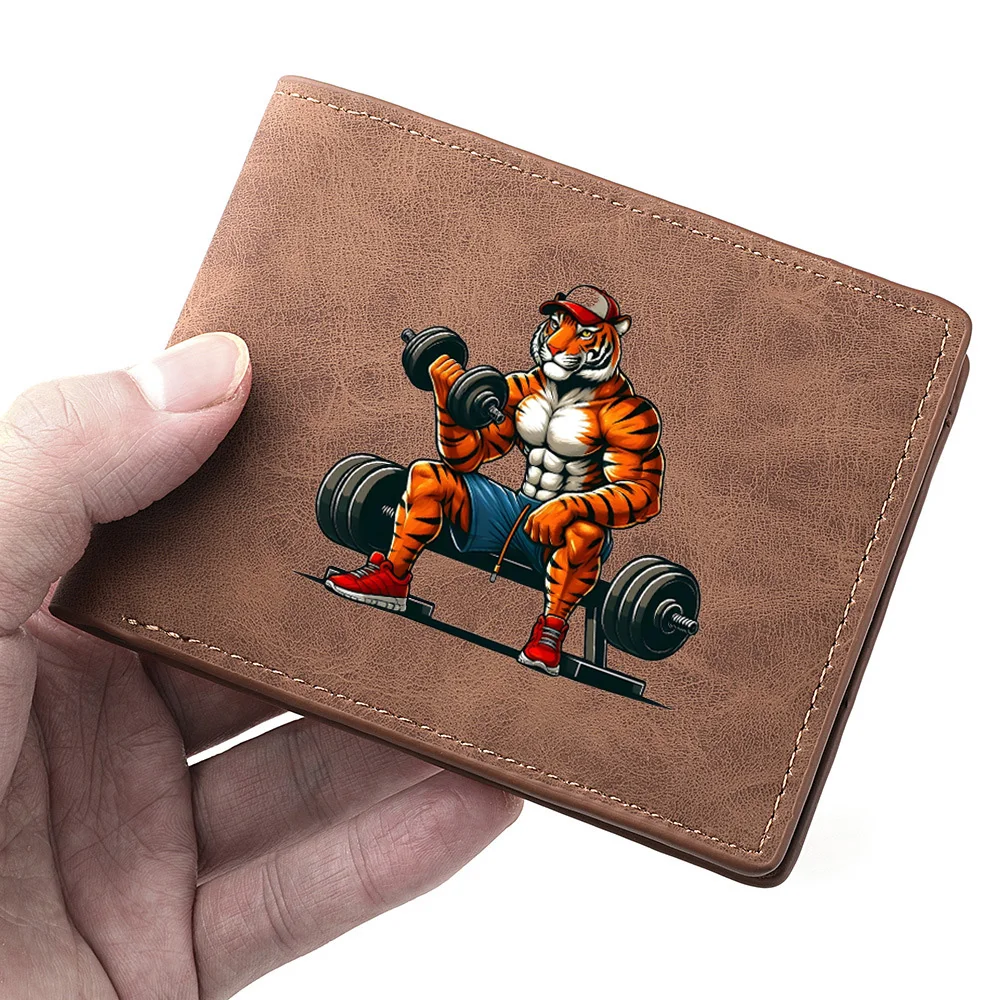 Dibaoleiou Men's Short Wallet Black Vintage Matte PU Leather Coin Wallet Zipper Wallet Credit Card Holder Coin Bag Money Bag