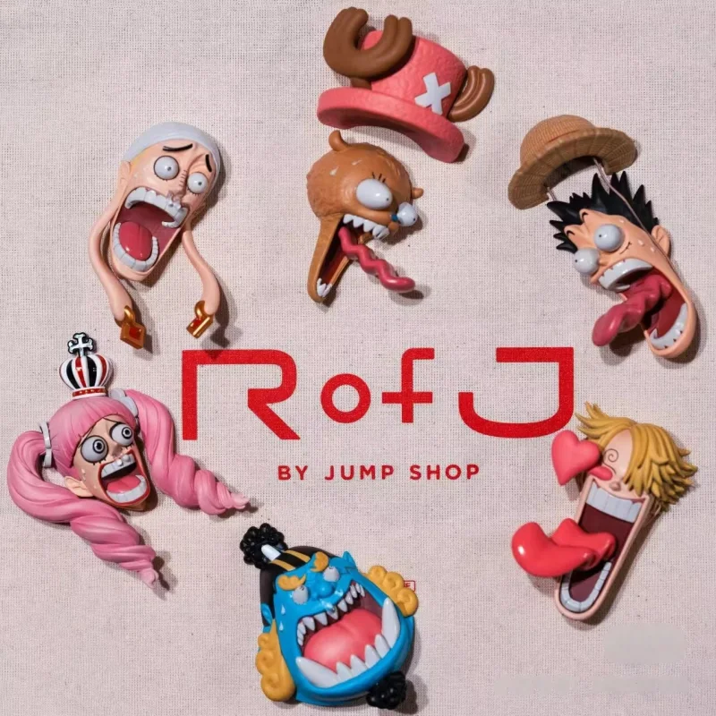 En Stock Original Rojf de Jumpshop, pegatina para frigorífico de una pieza para asustar, caja ciega, imanes para refrigerador, regalos Luffy Sanji Chopper