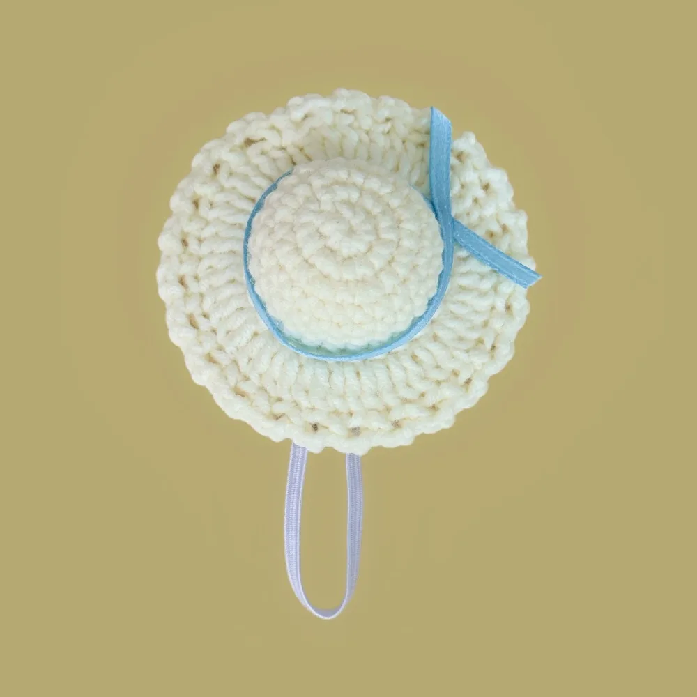 新しい 10 センチメートル人形帽子交換衣装綿人形ニット帽子ミニわら人形わらキャップ 10 〜 15 センチメートル人形人形アクセサリー