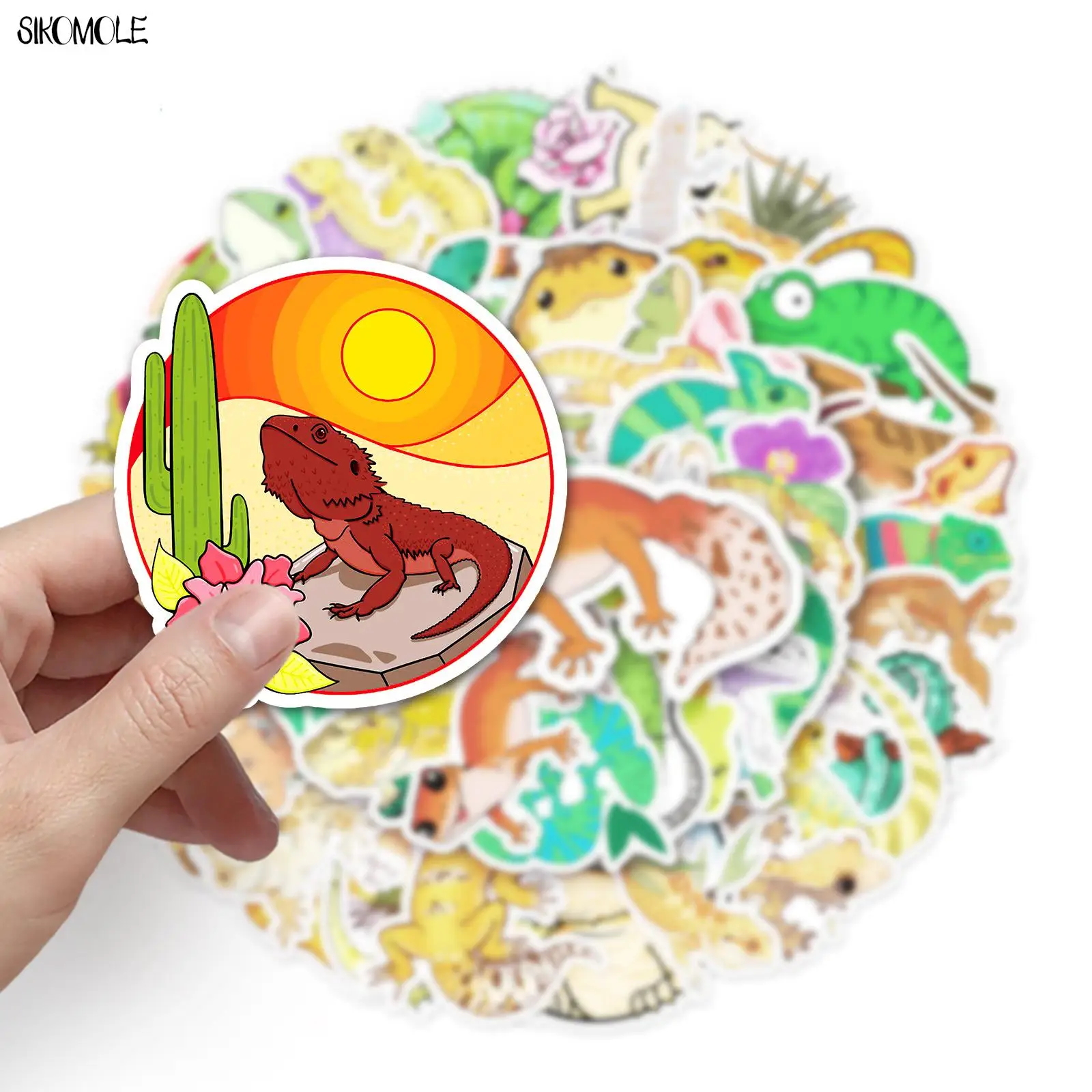 10/30/50PCS Cartoon Lizard Animal Stickers Cool Aesthetic Skateboard Laptop Motor Phone Graffiti Sticker Decals Kids DIY Toys F5