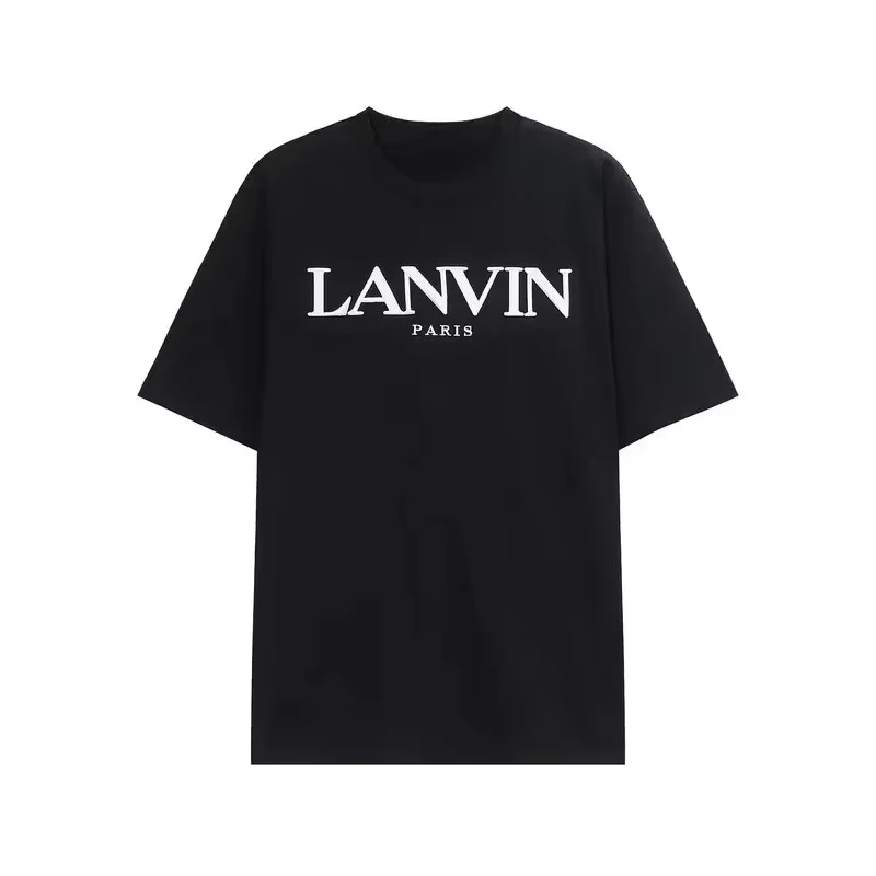2026 Classic Simple Letter Print T Shirt Kids Adults Basic Casual Short Sleeve Tee Minimal Streetwear Crew Neck Tshirt