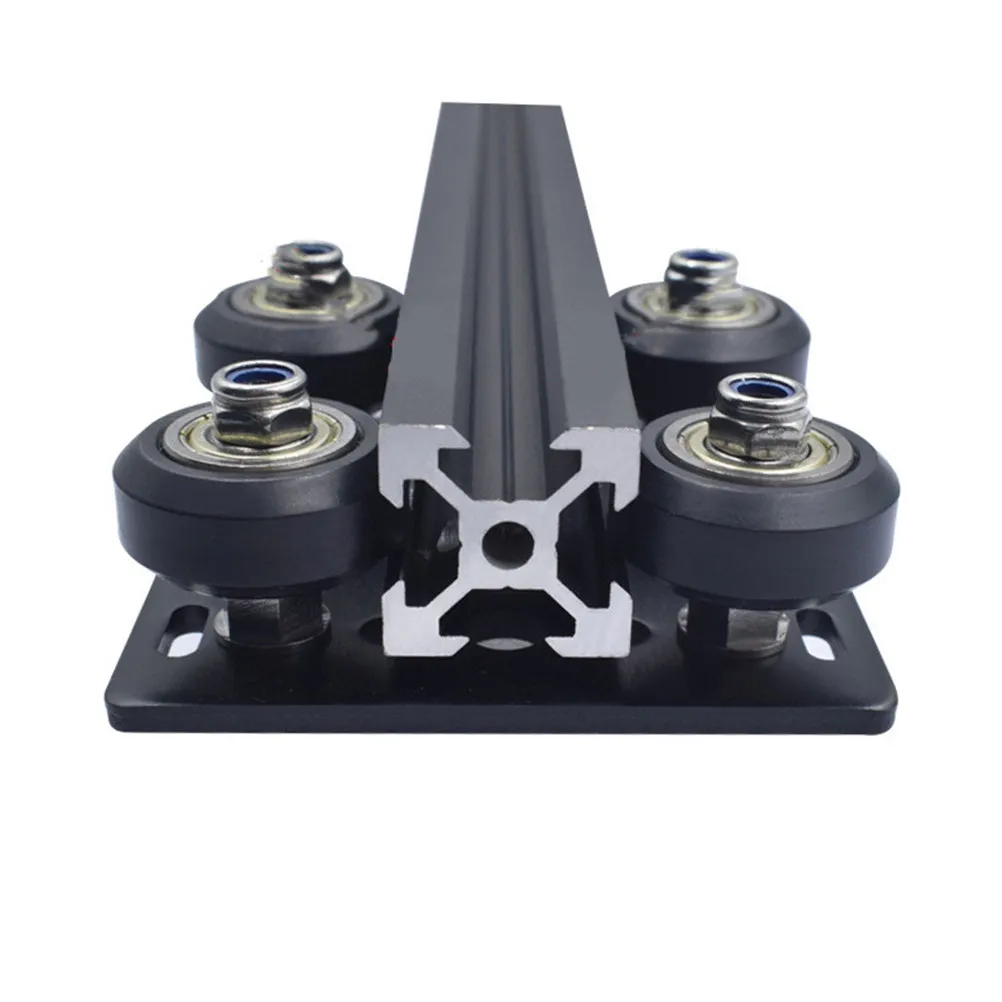 

1Set 3D Printer Aluminum Profiles Wheels Special Slide Plate Pulley for European Standard 2020V Slot Extrusion Back Support