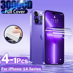 4/1Pcs Hydrogel Film For iPhone 14 13 12 11 Pro Max Mini Screen Protector For iPhone 14 8 7 6 Plus X XR XS MAX SE 2020 Not Glass