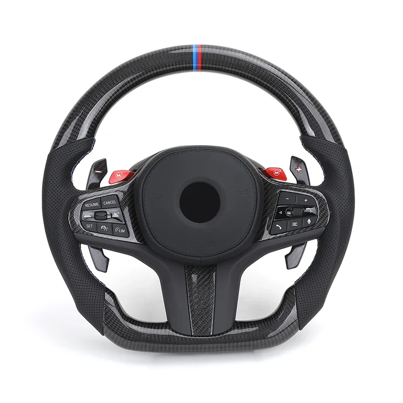 With M1 M2 Button Carbon Half Perforated Leather M Performance Steering Wheel for BMW F10 F30 F20 F32 F80 M4 M3 X1 E84 X5 F15