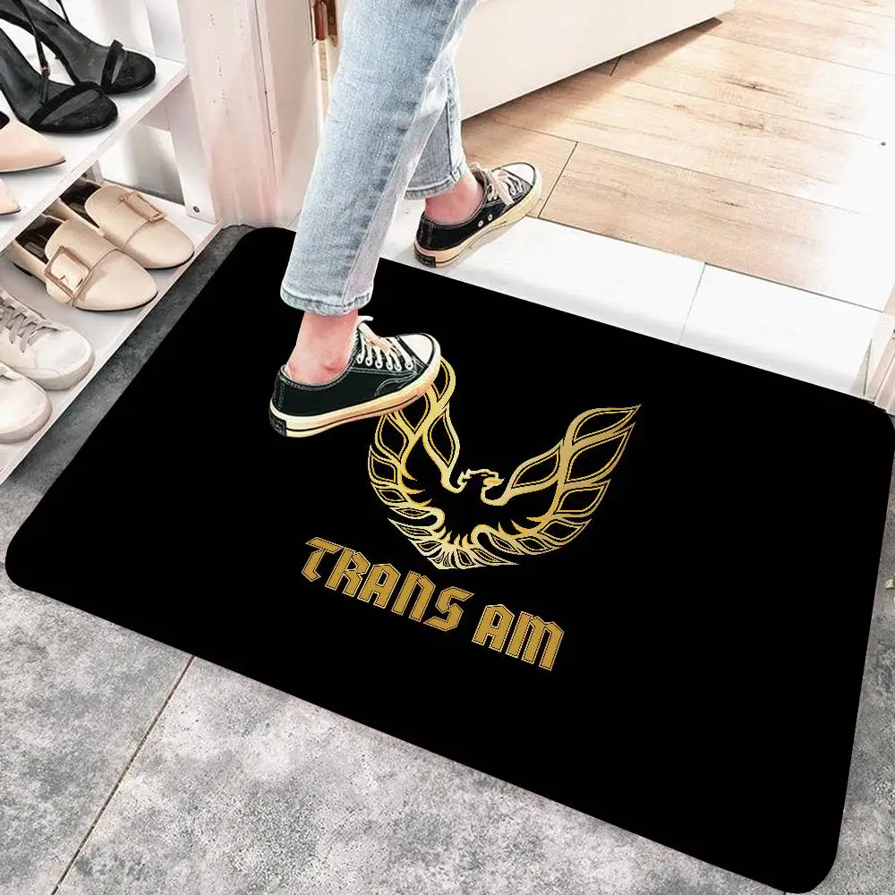 P-Pontiac F-Firebird logo Trans-Am Floor Mat Rectangle Anti-slip Home Soft Badmat Front Door Indoor Outdoor Mat Hotel Decor Mat