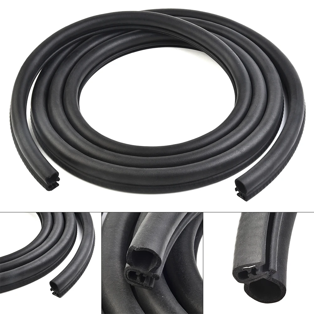 

Rubber Car Door Gasket Sealing Trim Windproof Black 3meters Durable 300CM Universal Tape Tool Replaces Useful New