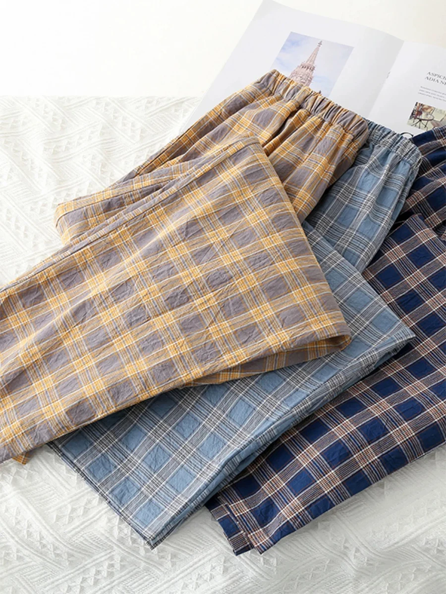 Pantaloni del pigiama da uomo Pantaloni primaverili e autunnali Casual larghi e sottili estivi di grandi dimensioni possono essere indossati fuori dai pantaloni della casa