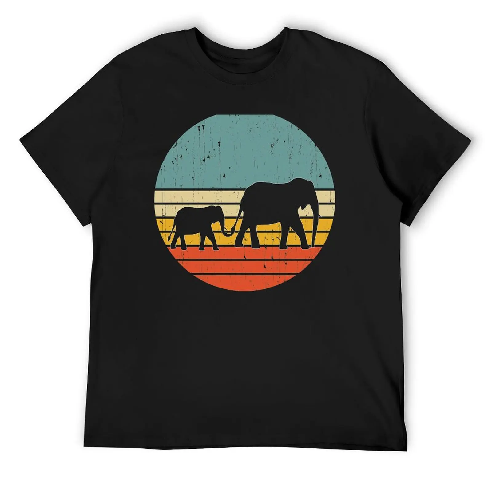 

elephant sunset vintage shirt elephant lovers gift T-Shirt korean fashion anime graphic tee shirt heavyweights anime shirts men