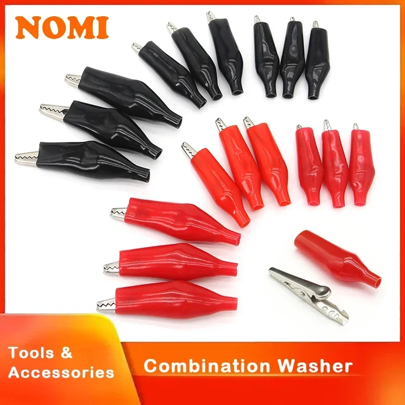 

28 35 45mm Alligator Clips Metal+Plastic G98 Crocodile Electrical Clamps Testing Probe Meter with Plastic Boot Car Auto Battery