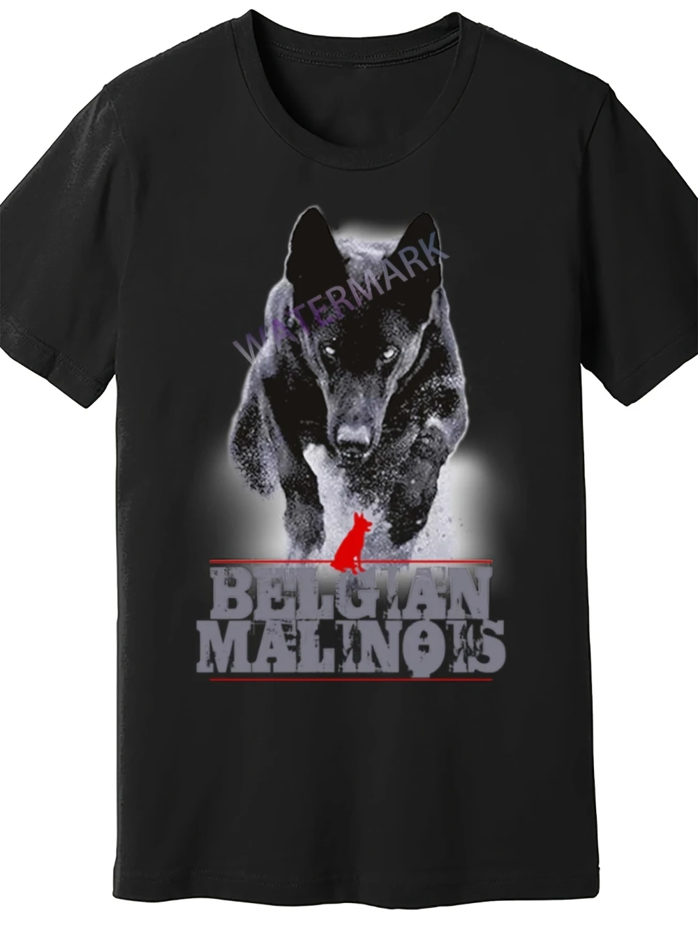 Men'S Belgian Malinois Graphic T-Shirt Bold Belgian Malinois Dog Lover Design Red Arrow Splatter Art Men's T-shirts for Summer