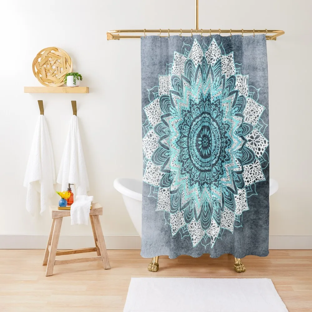

BOHOCHIC MANDALA IN BLUE Shower Curtain Waterproof Shower Shower For Bathrooms Funny Toilet Accessories Bathroom Curtain